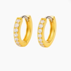 Tini Lux Gold Hoops With Crystals